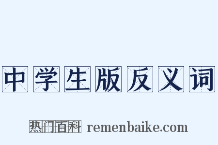 中学生版反义词是什么意思的图片